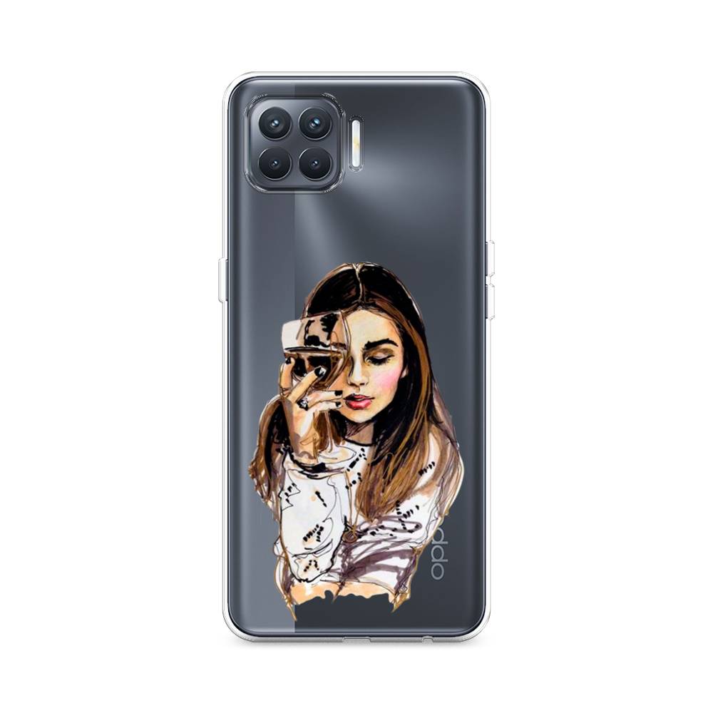 

Чехол Awog на Oppo Reno 4 Lite/A93 "Девушка с бокалом", Разноцветный, 255350-7