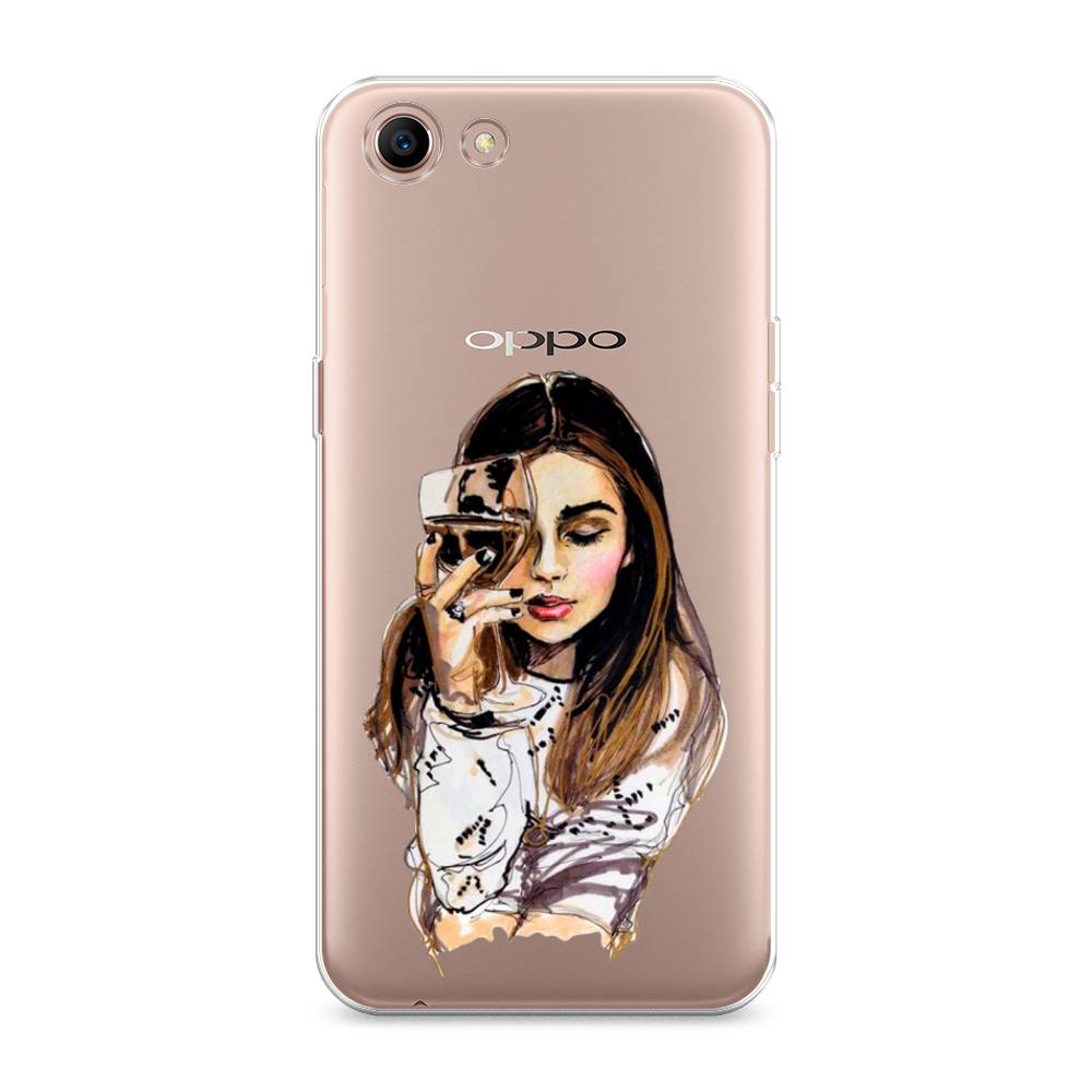 

Чехол Awog на Oppo A83 "Девушка с бокалом", Разноцветный, 250150-7