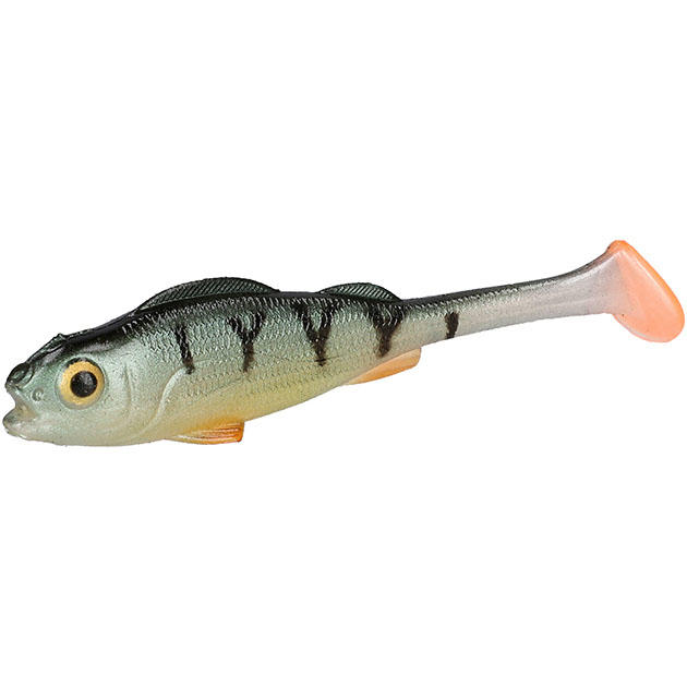 Силиконовая приманка Mikado Real Fish 95 мм, perch, 4 шт.