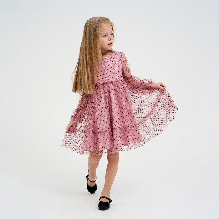 

KAFTAN Платье нарядное сетка KAFTAN, р. 30 (98-104 см), розовый