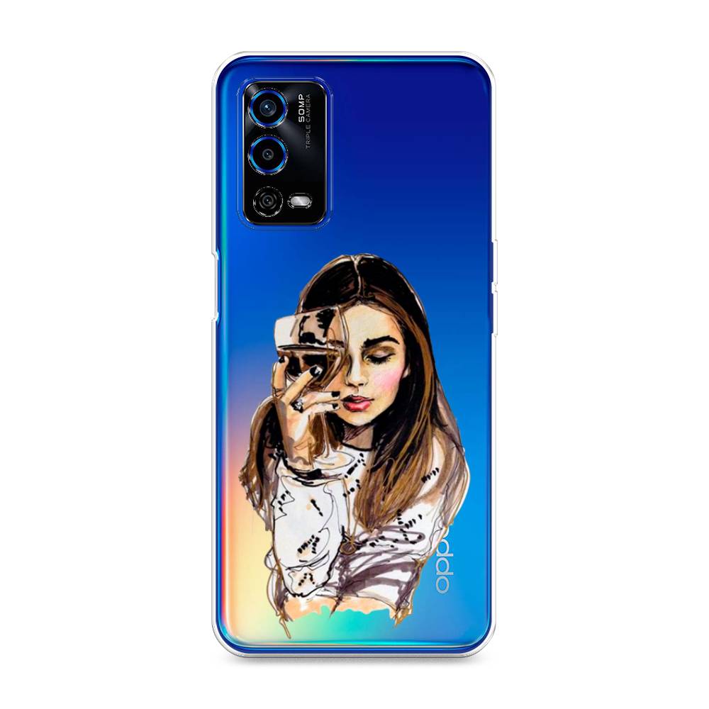 

Чехол Awog на Oppo A55 4G "Девушка с бокалом", Разноцветный, 259150-7