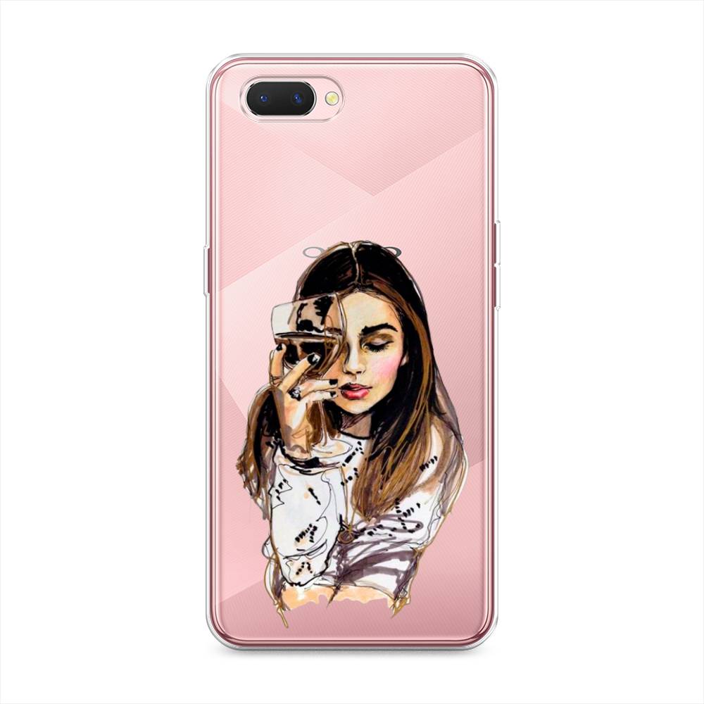 

Чехол Awog на Oppo A3s "Девушка с бокалом", Разноцветный, 252050-7