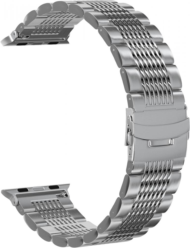 

Ремешок стальной GSMIN Demi для Apple Watch 42/44mm (Серебристый)