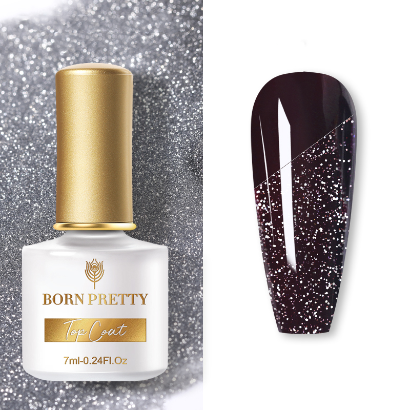 Топ для гель-лака Born Pretty 52483 Reflective Glitter Top Coat 7 мл топовое покрытие born pretty matte top coat 5570802 10 мл