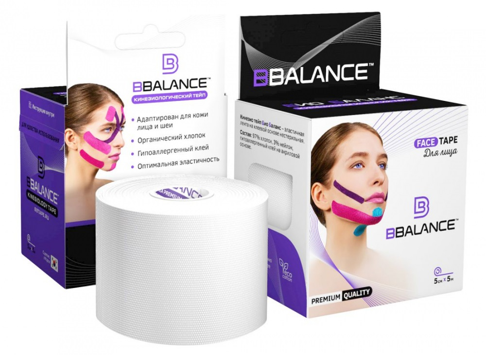 фото Кинезиотейп bbtape biobalance белый 500 см