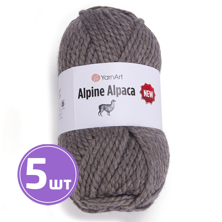 

Пряжа YarnArt Alpine Alpaca New Альпина альпака нью 1438 коричневый 5 шт по 150 г