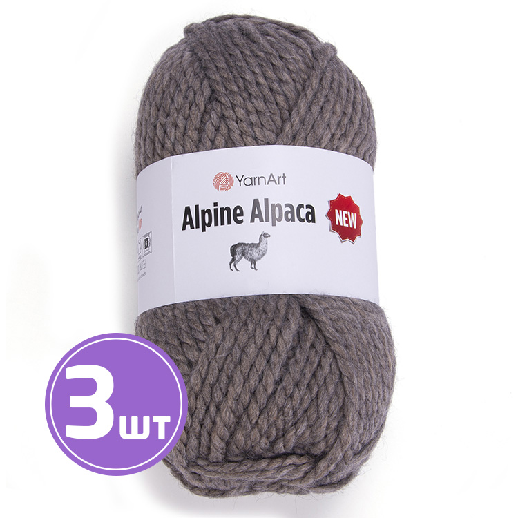 

Пряжа YarnArt Alpine Alpaca New Альпина альпака нью 1438 коричневый 3 шт по 150 г