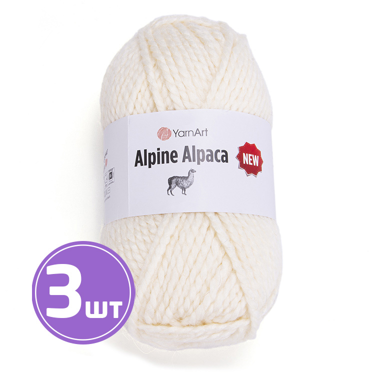 

Пряжа YarnArt Alpine Alpaca New Альпина альпака нью 1433 суровый 3 шт по 150 г, Бежевый