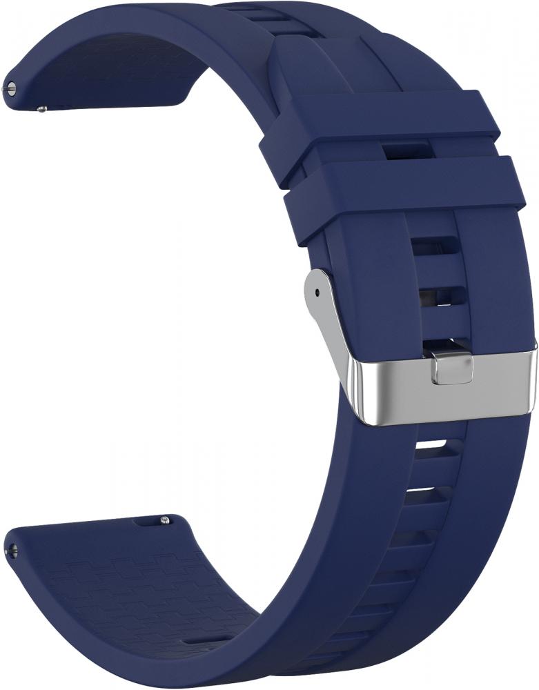 

Ремешок силиконовый GSMIN Aztec 22 для Asus ZenWatch 2 (WI501Q) (Темно-синий)