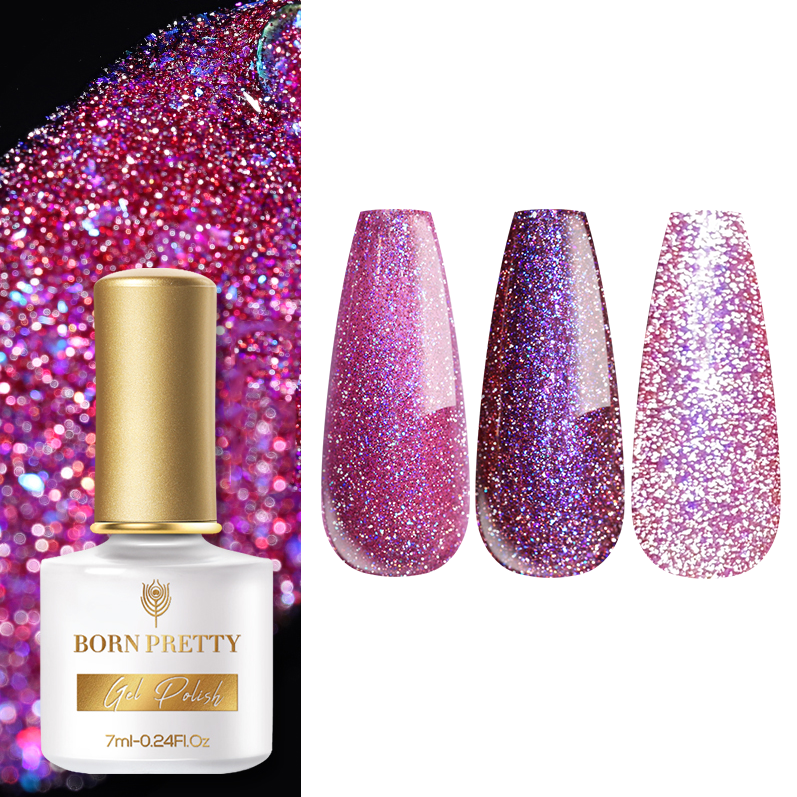 Гель-лак Born Pretty Reflective Glitter Flash RGF-01 53087-01, 7 мл pretty love мини вибромассажер prettylove vic с выделенными венками и головкой