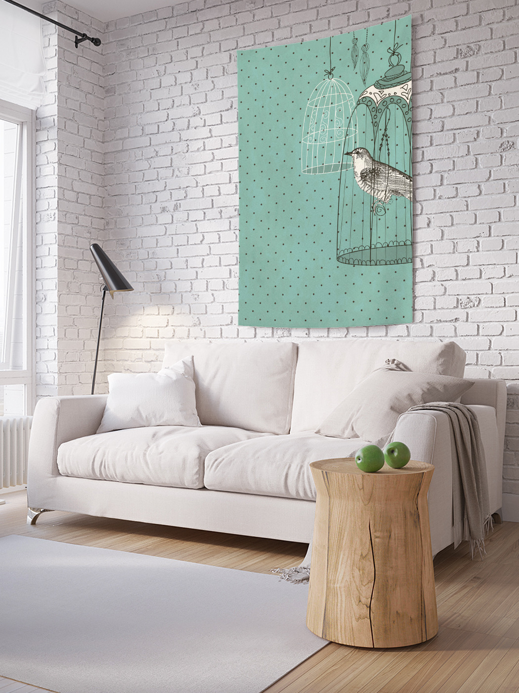 

Вертикальное фотопанно на стену JoyArty Птичка в клетке 150x200 см, Птичка в клетке