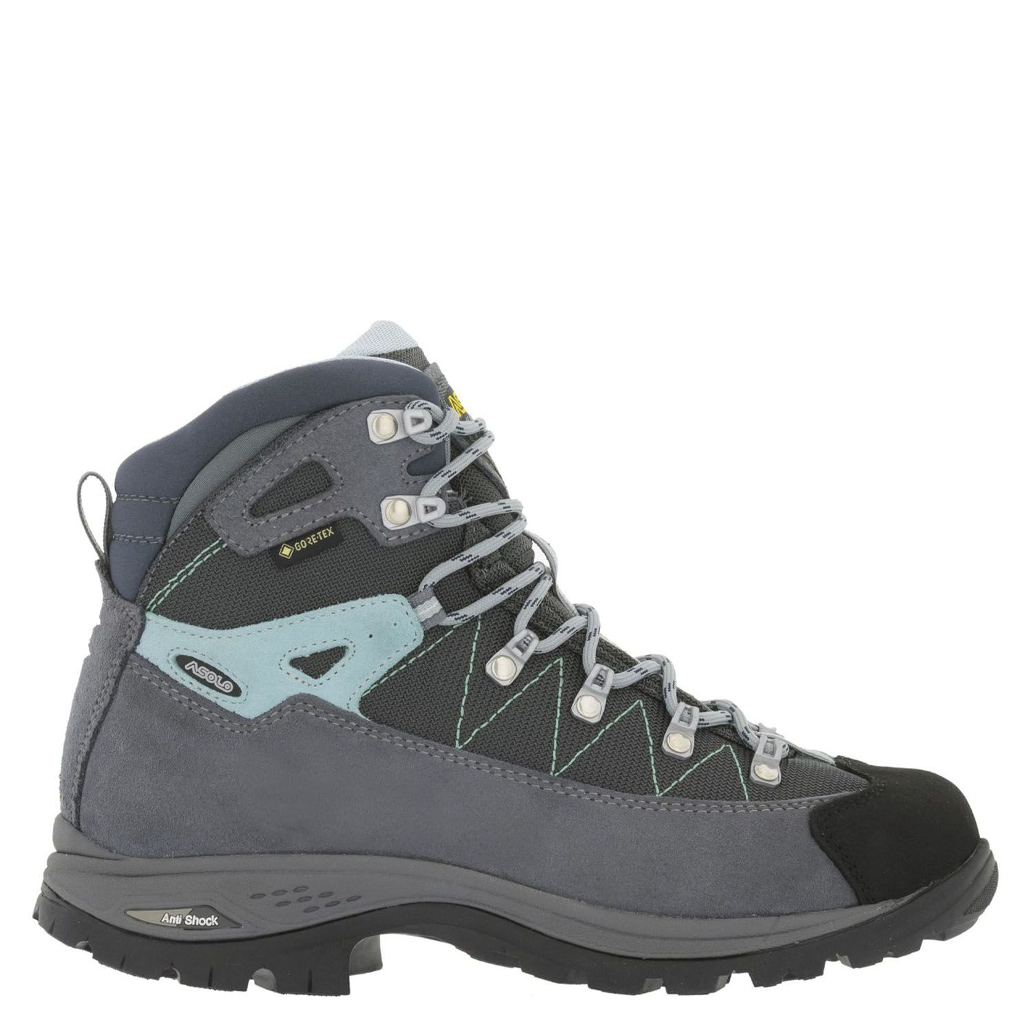 

Ботинки Asolo Hiking Finder Gv Grey/Gunmetal/Pool Side (Uk:4,5) 2024-25, Серый, Finder Gv