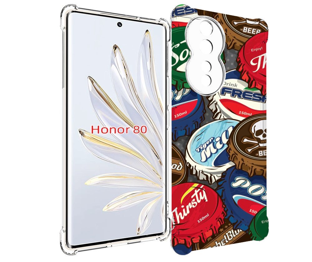 

Чехол MyPads крышки от баночек для Honor 80, Прозрачный, Tocco