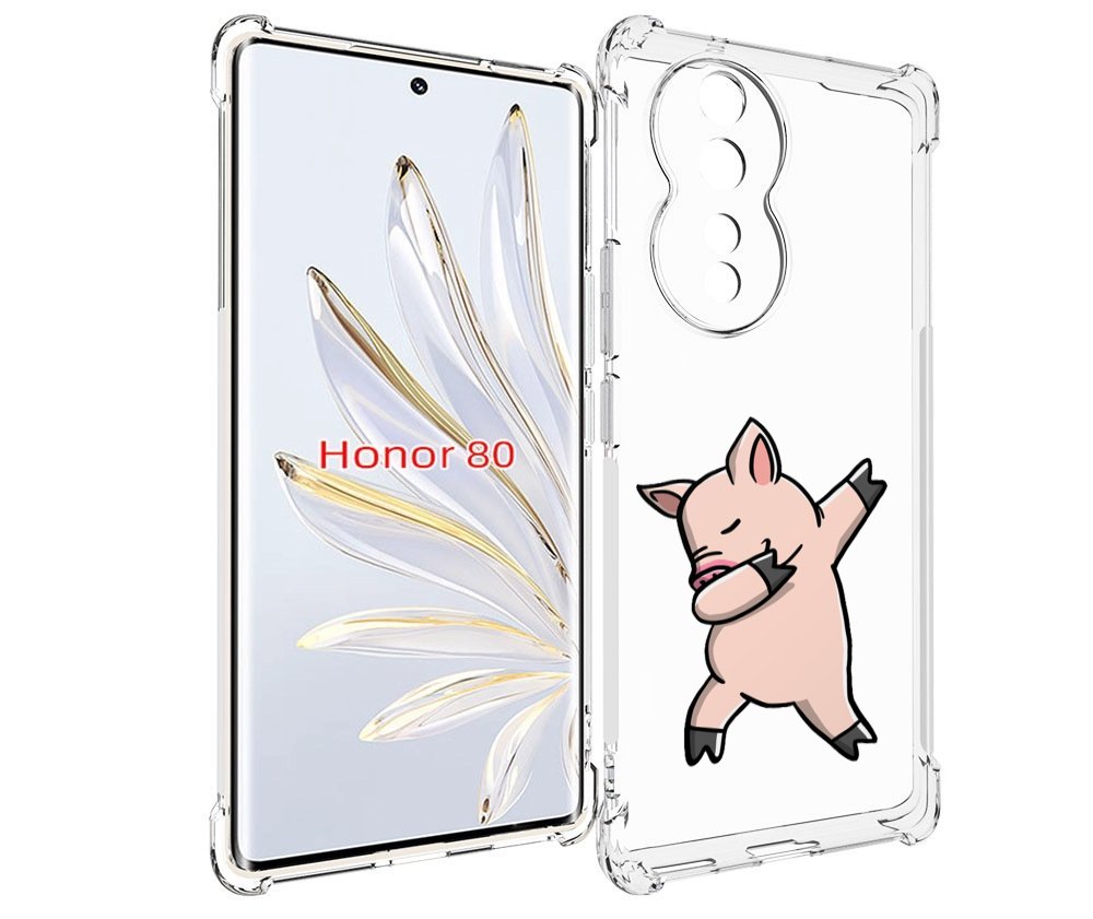 

Чехол MyPads крутой-поросенок для Honor 80, Прозрачный, Tocco