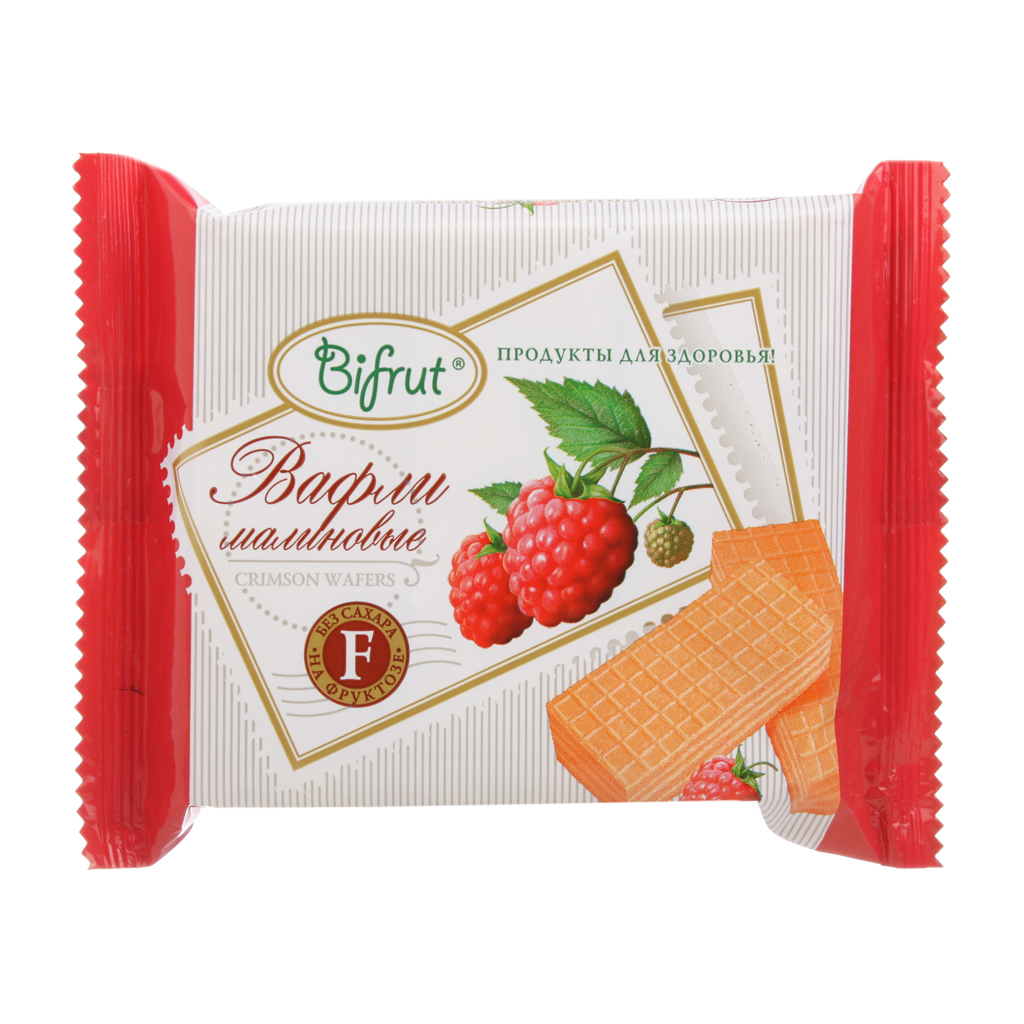 Вафли Bifrut малиновые на фруктозе, 60 г