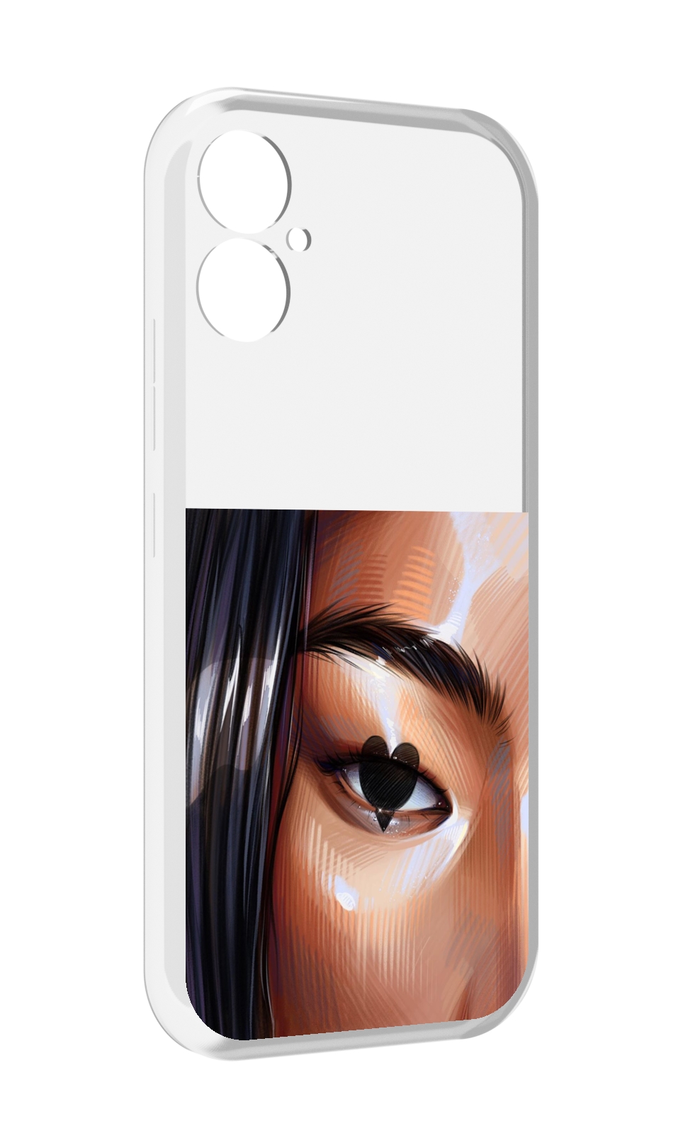 

Чехол MyPads зрачок-сердце женский для Tecno Spark 9 Pro \ Spark 9T, Прозрачный, Tocco