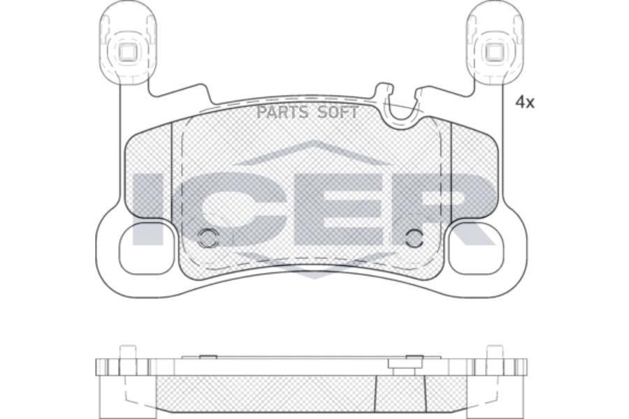 

Тормозные колодки ICER дисковые 182458