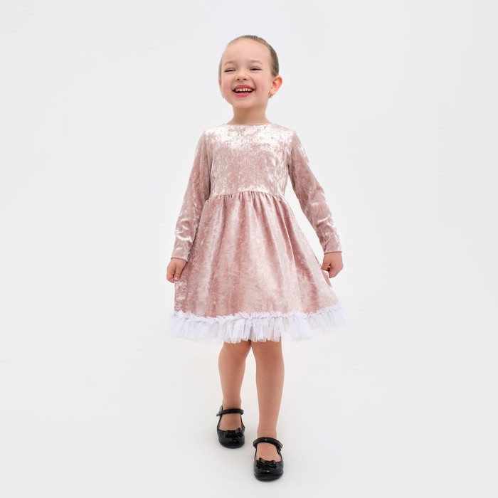 KAFTAN Платье для девочки нарядное KAFTAN Куколка, розовый, рост 134-140, р.36