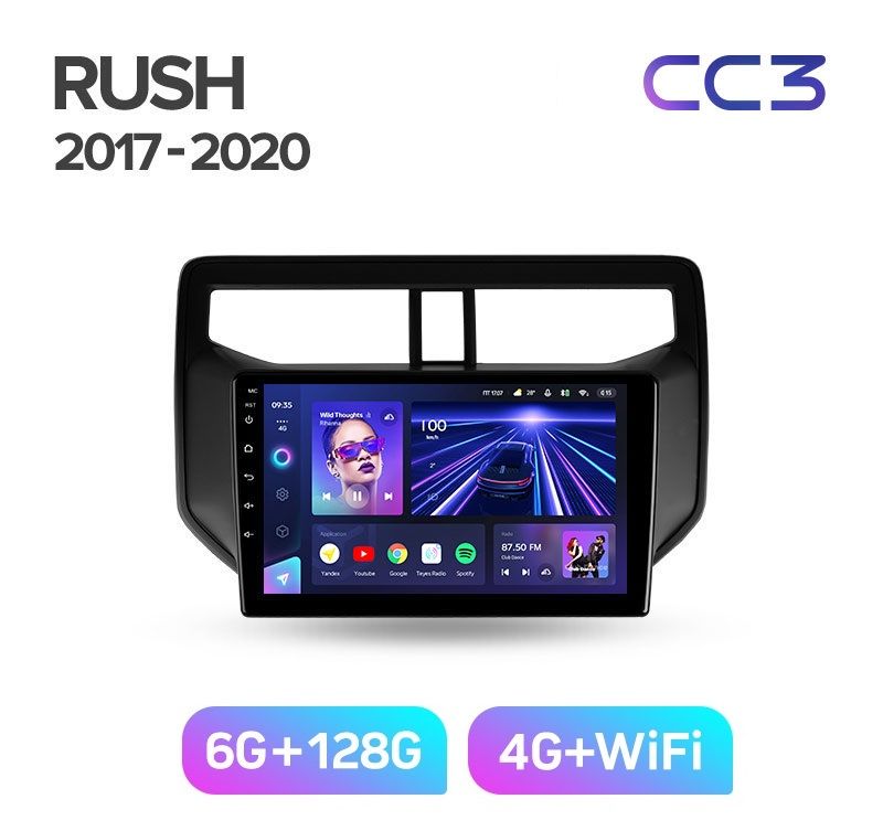 Магнитола TEYES TOYOTA RUSH 2017-2020 г CC3 6128ГБ 4089000₽