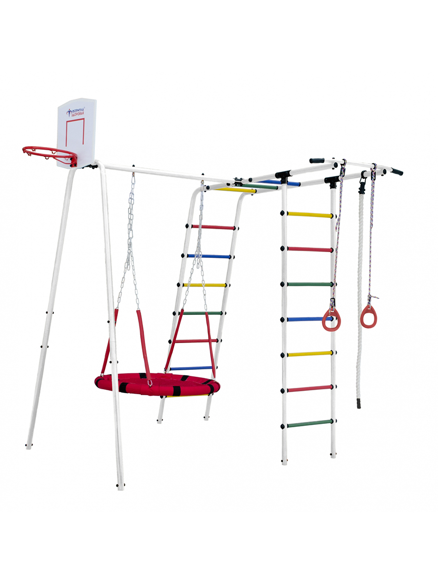 

Уличный спортивный комплекс Maksi kids Street 1 белый-радуга, Street 1