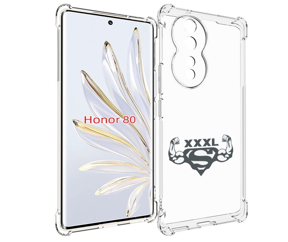 

Чехол MyPads бодибилдинг супермен для Honor 80, Прозрачный, Tocco