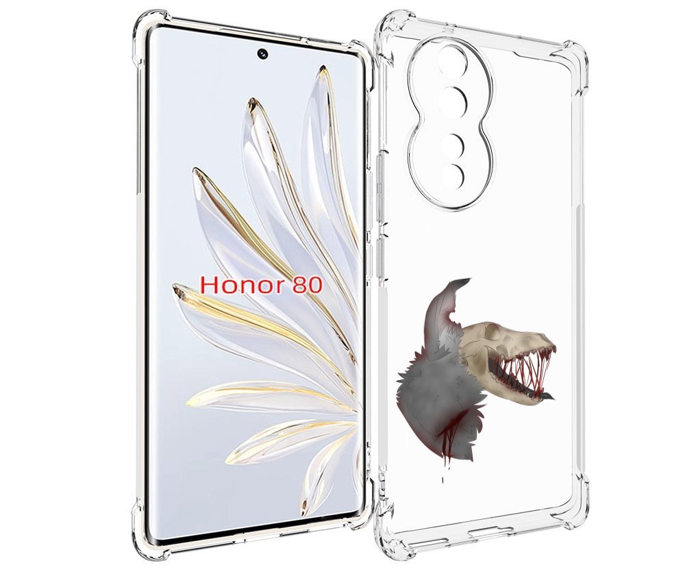 

Чехол MyPads кровавый-череп для Honor 80, Прозрачный, Tocco