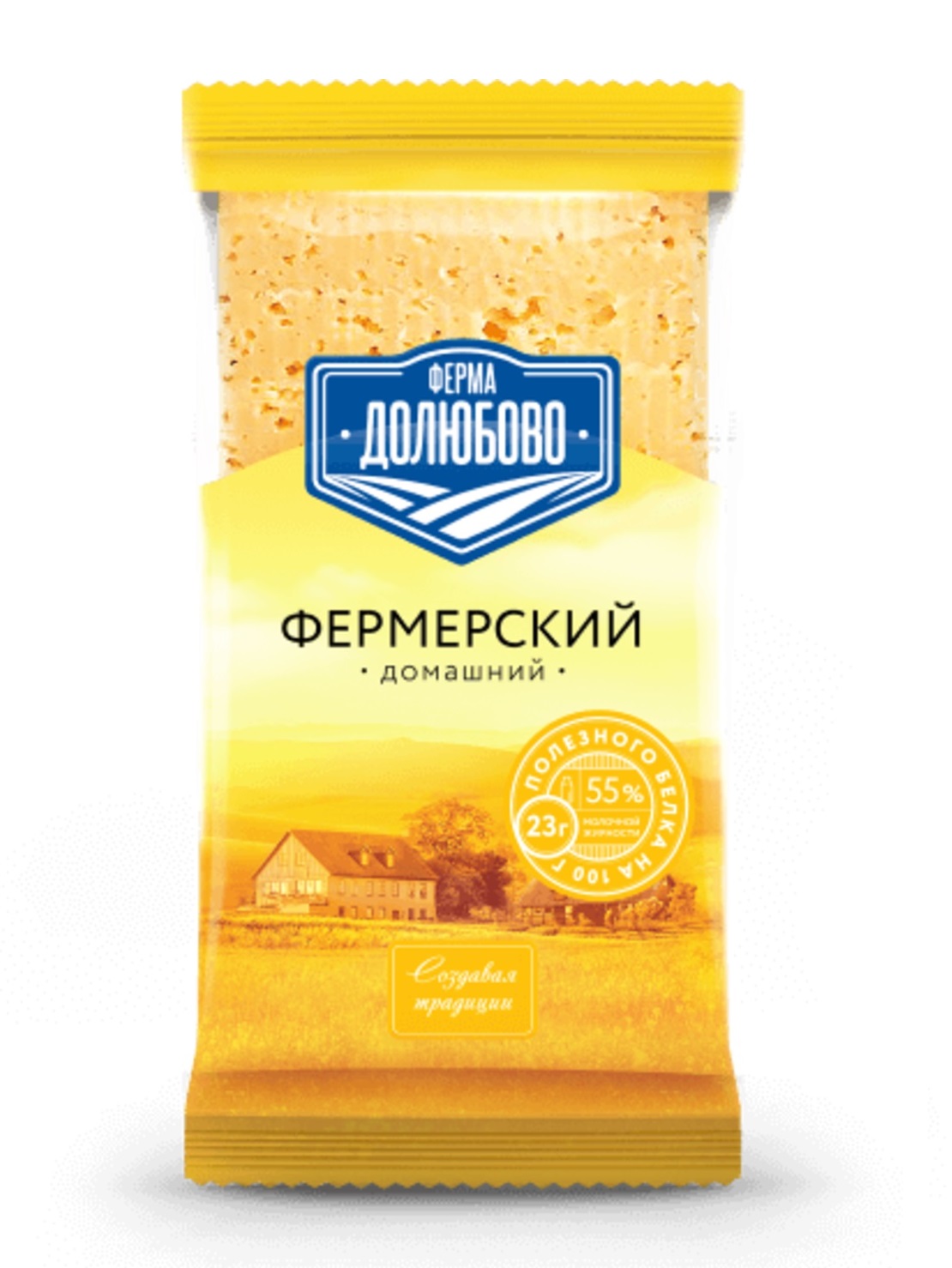 

Сыр Долюбово Фермерский Домашний полутвердый 55% 200г