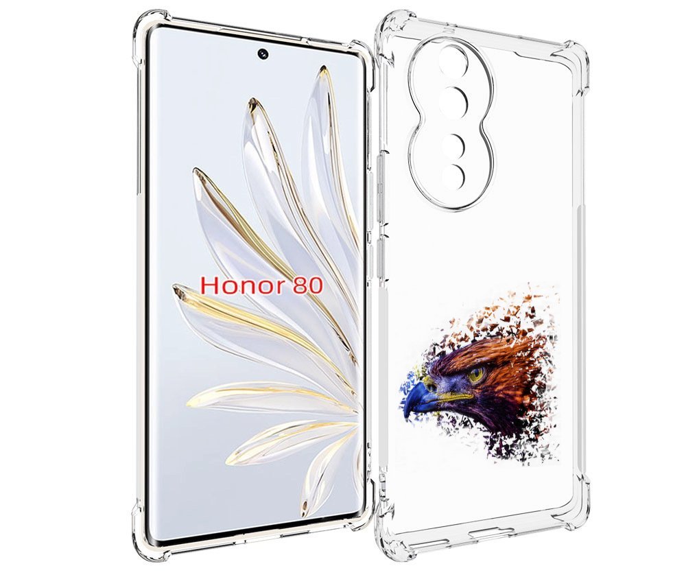 

Чехол MyPads красочный орел для Honor 80, Прозрачный, Tocco