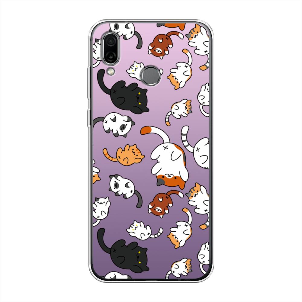 фото Чехол awog "котопад" для huawei honor play