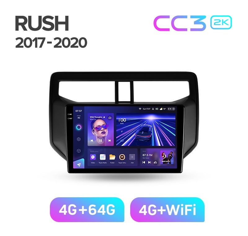 Магнитола Toyota Rish 2017-2020 г CC3 2K 464ГБ 3789000₽