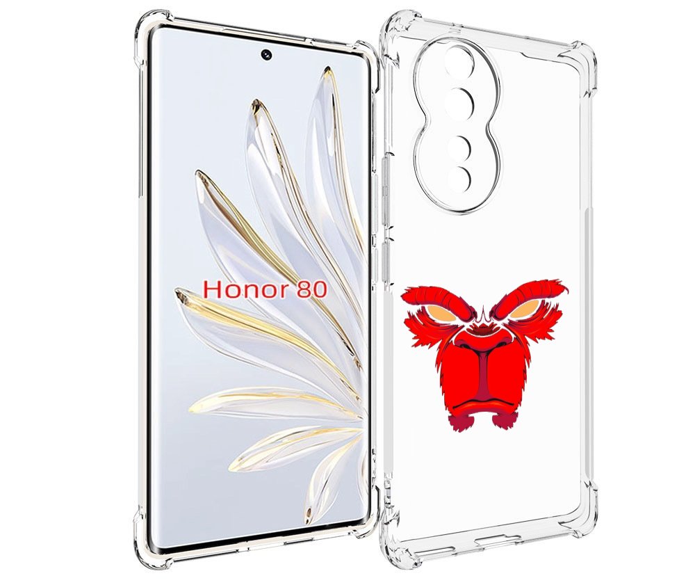 

Чехол MyPads красная обезьяна в темноте для Honor 80, Прозрачный, Tocco