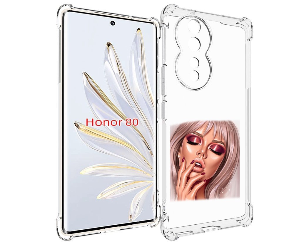 

Чехол MyPads красивый-портрет-девушки женский для Honor 80, Прозрачный, Tocco