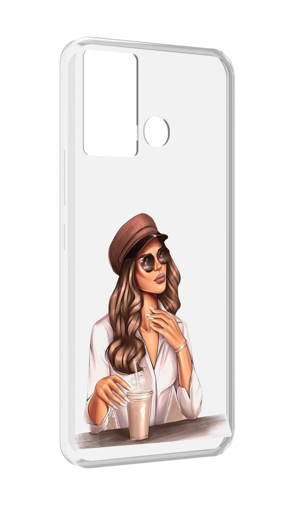 

Чехол MyPads девушка-с-милкшейком женский для Infinix Hot 12 Play, Прозрачный, Tocco