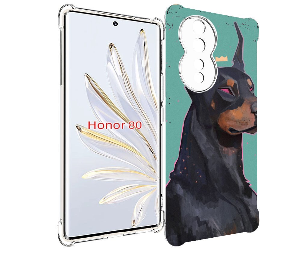 

Чехол MyPads красивый-доберман для Honor 80, Прозрачный, Tocco