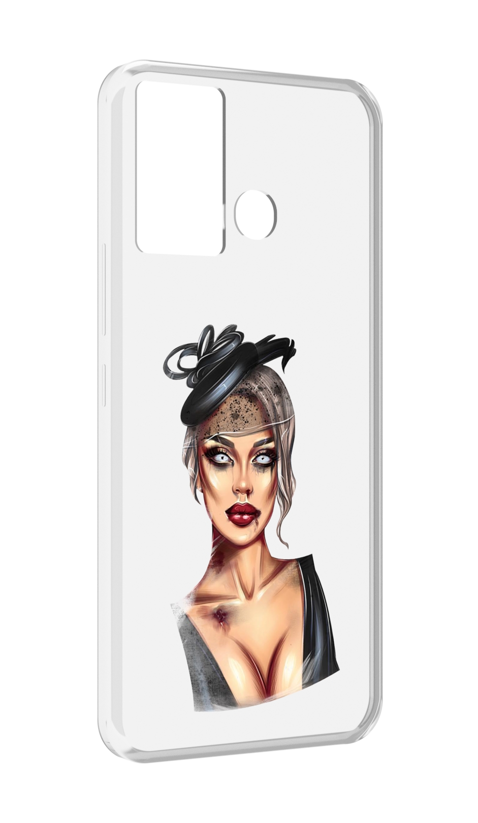 

Чехол MyPads девушка-с-линзами для Infinix Hot 12 Play, Прозрачный, Tocco