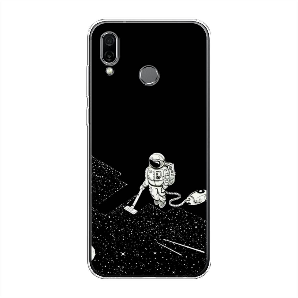 фото Чехол awog "космонавт с пылесосом" для huawei honor play