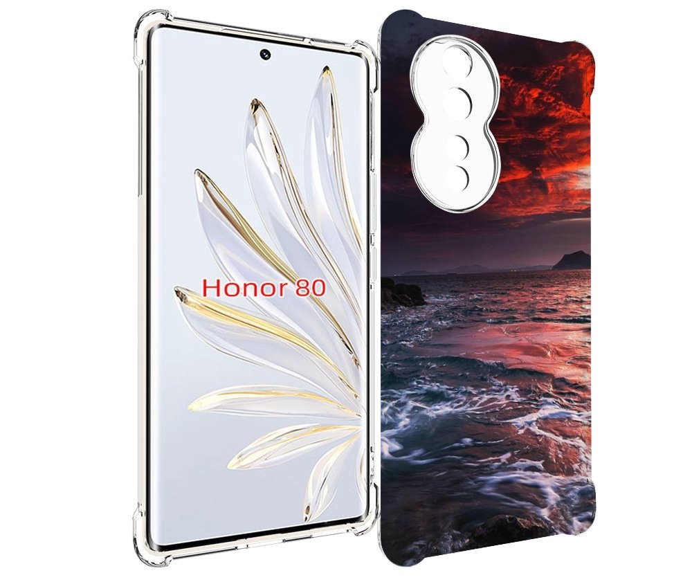 

Чехол MyPads красивый залив для Honor 80, Прозрачный, Tocco