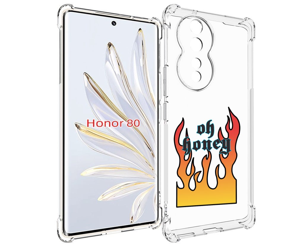 

Чехол MyPads красивое-пламя для Honor 80, Прозрачный, Tocco
