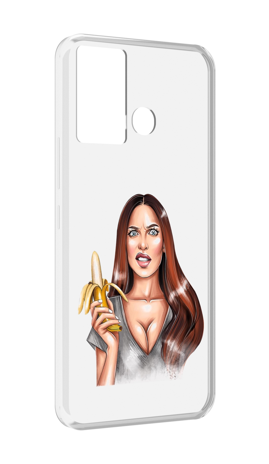 

Чехол MyPads девушка-с-бананом для Infinix Hot 12 Play, Прозрачный, Tocco