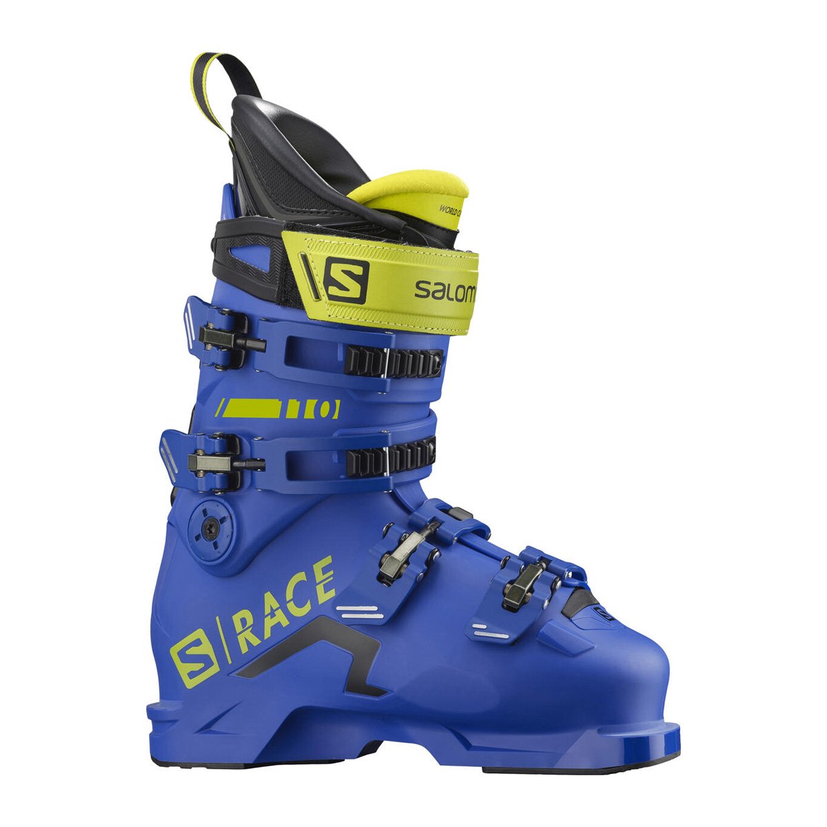 фото Горнолыжные ботинки salomon s/race 110 nc 2022, race blue/acid green, 27,5 см