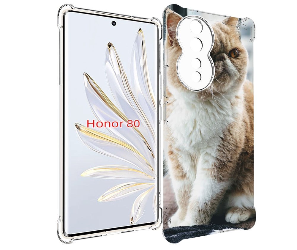 

Чехол MyPads кошка экзот для Honor 80, Прозрачный, Tocco