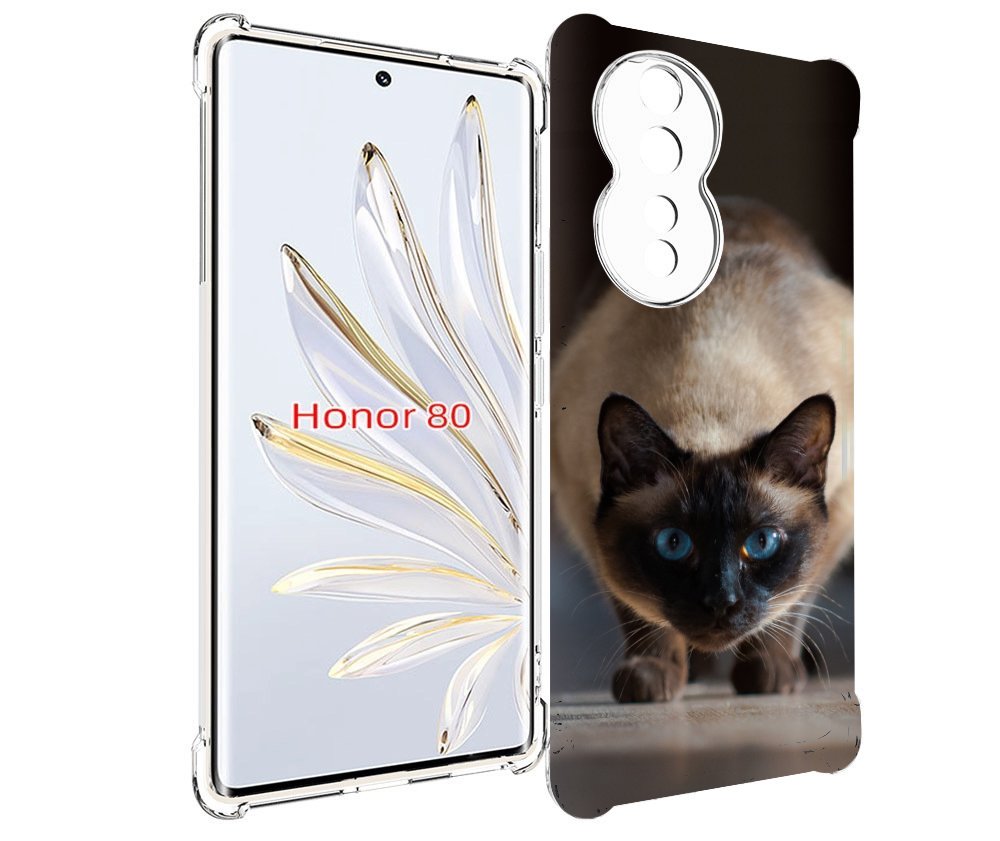 

Чехол MyPads кошка сиамская для Honor 80, Прозрачный, Tocco