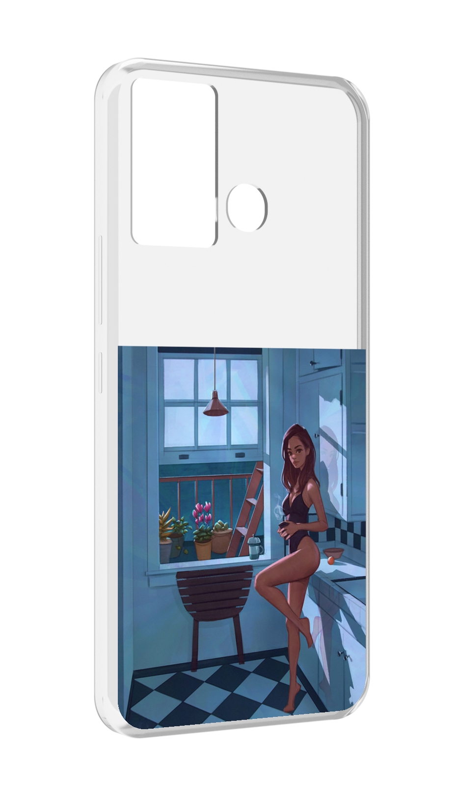 

Чехол MyPads девушка-на-кухне для Infinix Hot 12 Play, Прозрачный, Tocco