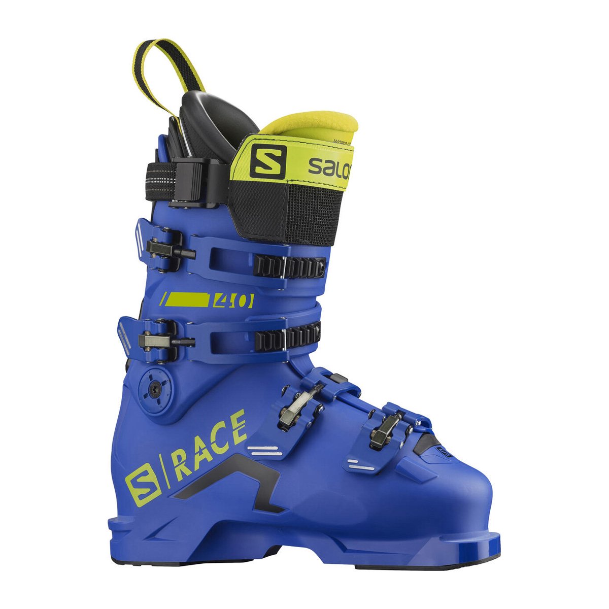 фото Горнолыжные ботинки salomon s/race 140 nc 2022, race blue/acid green, 25,5 см