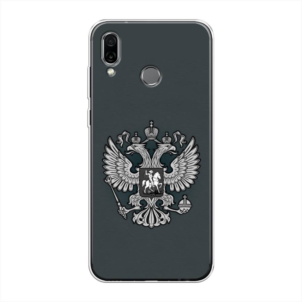 фото Чехол awog "герб россии серый" для huawei honor play