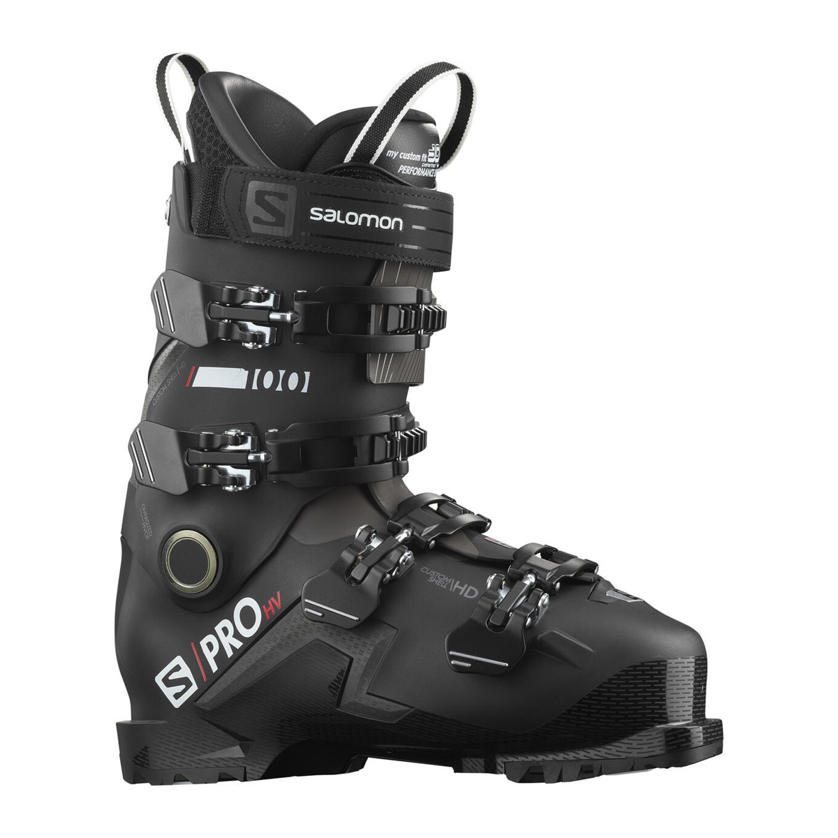 фото Горнолыжные ботинки salomon s/pro hv 100 gw 2022, black/belluga/red, 25-25,5 см