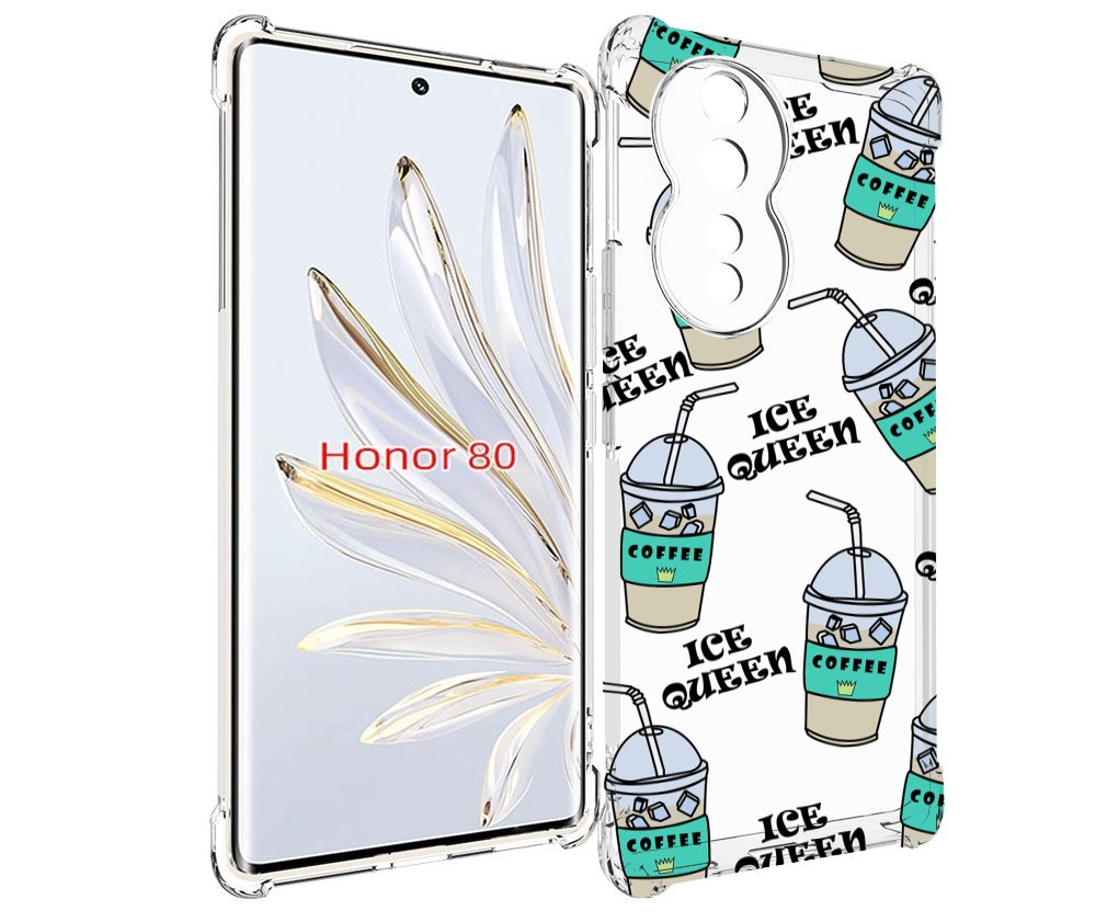 

Чехол MyPads кофе-с-льдом для Honor 80, Прозрачный, Tocco