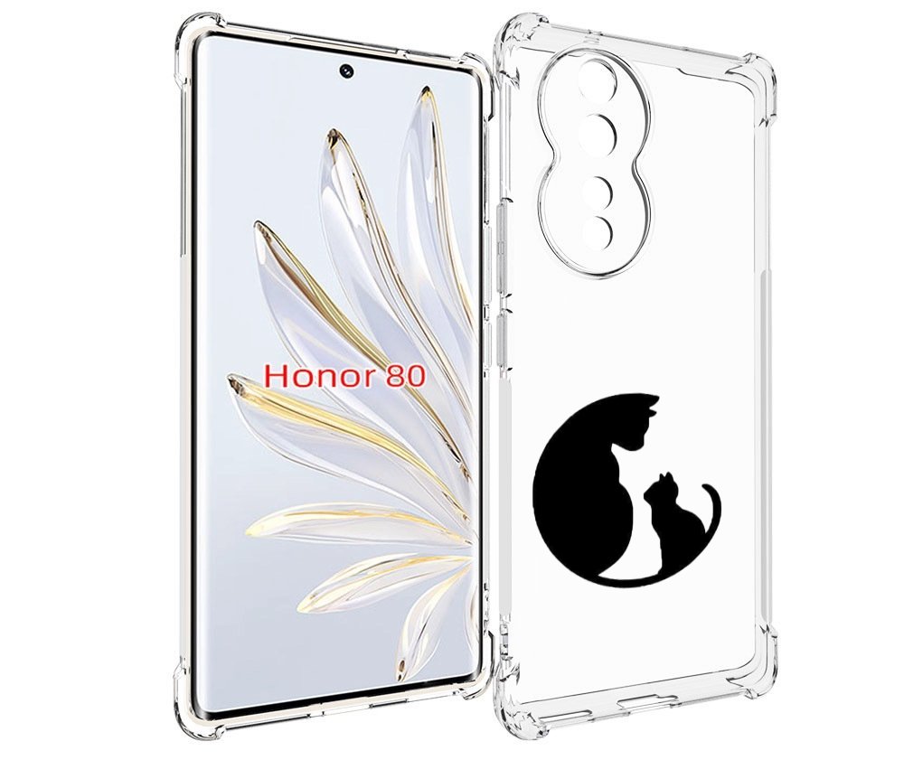 

Чехол MyPads коты в полукруге для Honor 80, Прозрачный, Tocco