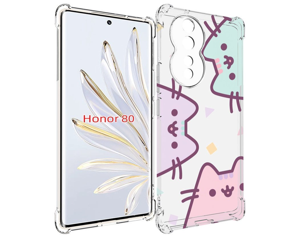 

Чехол MyPads котики зеленый фиолетовый розовый женский для Honor 80, Прозрачный, Tocco