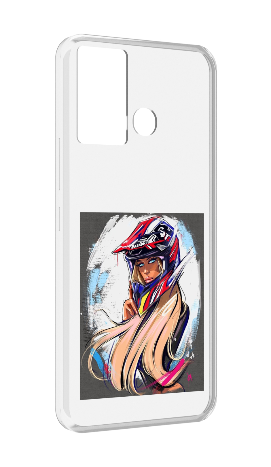 

Чехол MyPads девушка-в-шлеме для Infinix Hot 12 Play, Прозрачный, Tocco